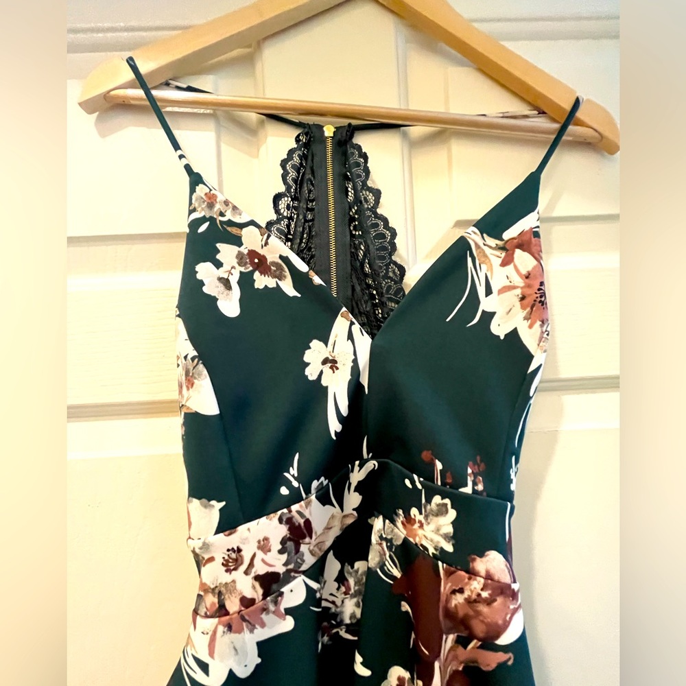 Green & flower dress